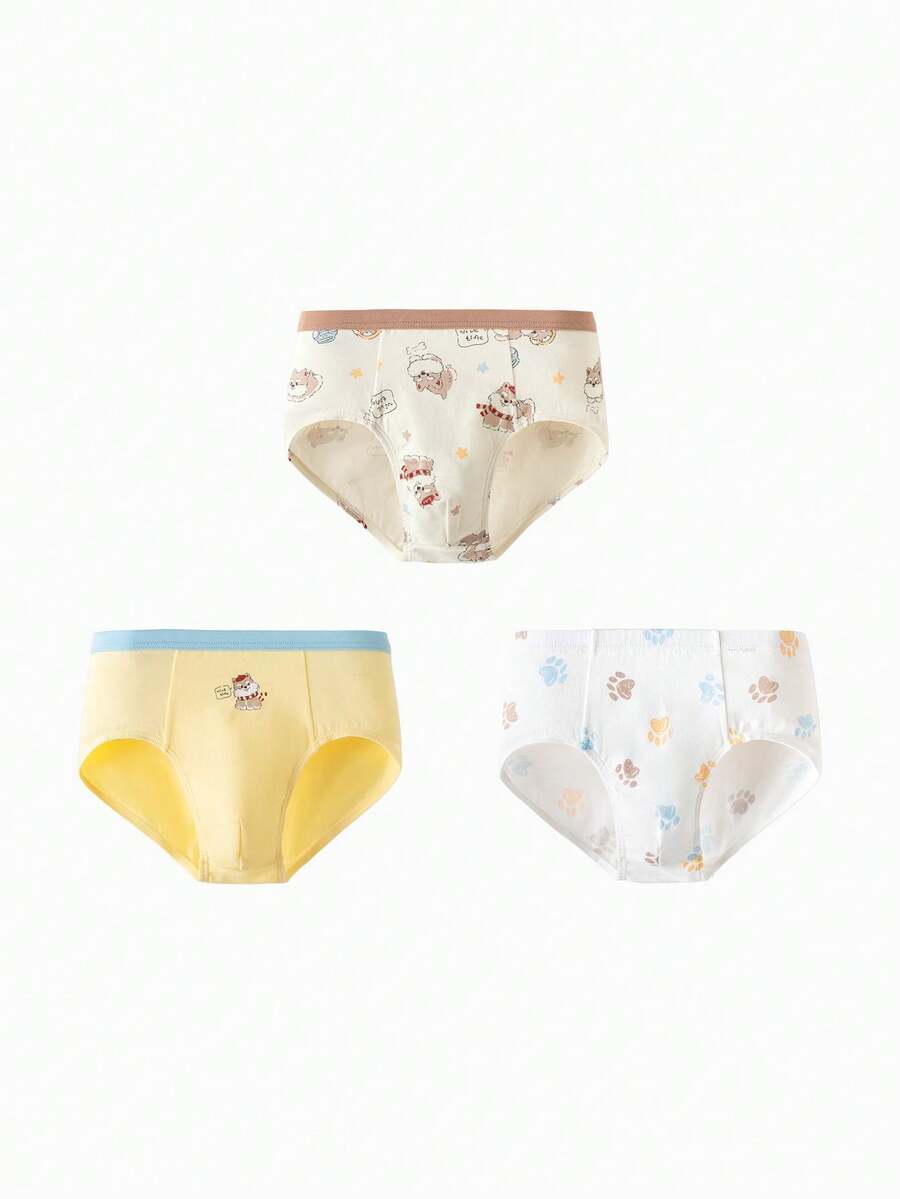 Balabala 男童純棉內褲 3 入組 三角內褲 防卡襠 - 黃藍色調 - 查看 1