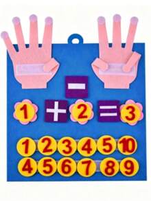 1 buah/2 buah - Alat Bantu Mengajar Matematika Angka dengan Jari, Papan Pendidikan Awal Berhitung, Digunakan untuk Mengajar, Pengembangan Intelektual!, Perlengkapan Sekolah, Musim Kembali ke Sekolah - biru - View 1