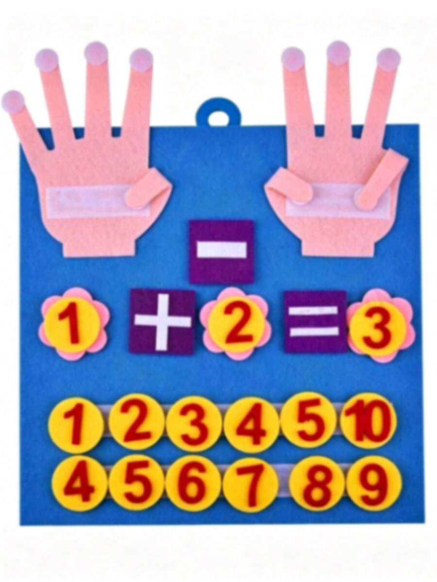 1 buah/2 buah - Alat Bantu Mengajar Matematika Angka dengan Jari, Papan Pendidikan Awal Berhitung, Digunakan untuk Mengajar, Pengembangan Intelektual!, Perlengkapan Sekolah, Musim Kembali ke Sekolah - biru - View 1