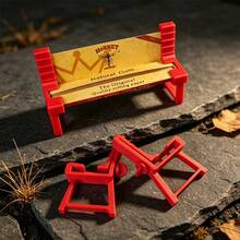 1PC Personalized 3D Printed Bench Smoking Accessory Set, Rolling Paper Holder With 3 Packs Of Papers, Desktop Display & Storage 2-In-1, Portable Foldable, Red/Grey Dual Color Options Creative Accessory - View 8