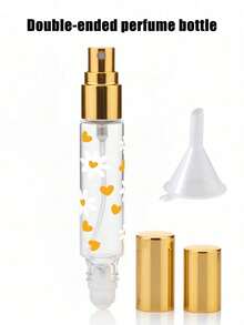 Travel Mini Perfume Refillable Spray Bottle, 10ml Perfume Travel Refill, Dual-Head 2-In-1 Perfume Decant Bottle, Roller Ball & Spray Function, Daisy & Heart Print Pattern Cosmetic Bottle, Perfume Travel Spray Decant Bottle - Multicolor - View 12
