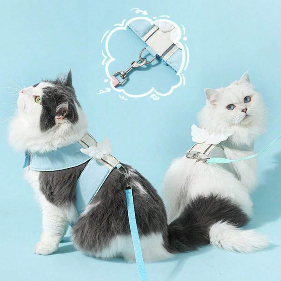 [Tali dan Harness Hewan Peliharaan] Tali dan Harness Dada untuk Mengajak Anjing dan Kucing Berjalan-jalan - MultiWarna - View 1