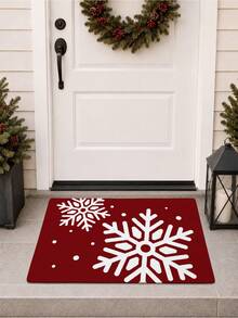 DAJIANG 1PC Door Mat Outdoor Rugs Christmas Snowflake Pattern Welcome Mat Runner Area Rug TPR Backing Non-Slip Floor Mat, For Bathroom, Indoor, Corridor, Bedroom, Living Room, Beside Throw Rugs Machine Washable Rug, Easy Clean Entryway Mat Fall Home Decor - Multicolor - View 5