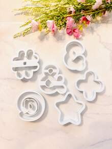 Bubble Symbol Clay Cutting Mold, Cute Acrylic Polymer Clay Cutter, DIY Earring Making Hollow Accessories - White - View 5