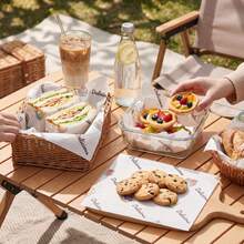300pcs Cake Liners, Greaseproof Paper, Oil-Resistant Basket Liners, 100/200pcs Pre-Cut Non-Stick Baking Paper, Suitable For BBQ, Picnic, Party, Holiday - View 3
