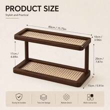 Desktop Storage Rack, Thickened Cup/Coffee Mug Holder, Office Figurine Display Shelf - Coffee Brown - View 10