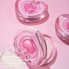 CZEL Palet Blush Dua Warna Bentuk Hati, Tekstur Matte Dapat Dilapis & Pigmen Tahan Lama, Cermin Terintegrasi, Blush Makeup Hati Lucu, Cocok untuk Riasan Harian - B04 - View 7