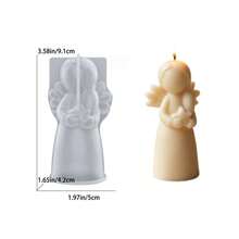 1pc Little Angel Holding Star Aromatherapy Candle Mold, Christmas Atmosphere Decoration Silicone Mold, Suitable For Plaster, Resin, Candle Making, Handmade Crafts, Gift Making, Reusable - Silicone Mold - View 7