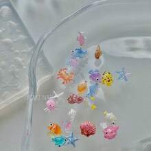 1pc Ocean Silicone Nail Art Mold, 3D Shell Starfish Fish Crab Pattern Nail Decoration Mold, Suitable For Gel Nail Art And Nail Design, 3D Nail Art Mold, DIY Decoration - Clear - View 2