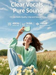1/2pcs Microphone With Adapter, Compatible With IP/Android Phones For Video Recording, Live Streaming, Singing, Vlog, Windproof Intelligent Noise Reduction, Compact Portable Clip Design - Microphone - View 9