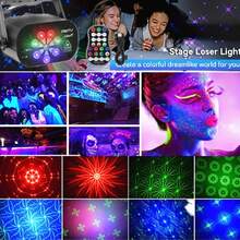 DJ 燈光 迪斯可派對燈 USB 8 孔多圖案 UV 效果 遙控聲控閃爍燈 星空投影燈 KTV 酒吧 家庭派對 萬聖節 聖誕節 卡拉OK俱樂部 露營裝飾 燈光秀 氛圍燈 - USB charging device - 查看 3