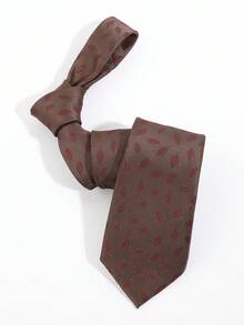 1PC Men's Fashion Casual Versatile Small Leaf Pattern Tie Suitable For Daily Business Commute Banquet Date Matching - Multicolor - View 5