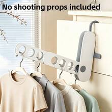 1pc Foldable Clothes Hanger, Adjustable Support Board, Portable, Suitable For Short Sleeve, Shirts, Ideal For Travel, Business Trip, Hotel, Multi-Functional Drying Rack, Standard Hanger - Multicolor - View 12