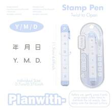 1pc Cute Kawaii Stackable Stamp Pen, Detachable Self-Inking Mini Icon Stamper Marker, Korean Style Scrapbooking Journaling Deco Supplies - Multiple Styles - View 18