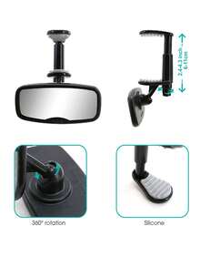 1pc Car Rearview Mirror Anti-Drop Anti-Shake Front-Mounted Clip-On Mirror, High-Definition Convex Wide-Angle Rearview Mirror, Shatterproof, Stable And Non-Wobbling, Practical Car Interior Accessory, Women's Car Accessory, Car Decoration, Car Accessory - A - View 10
