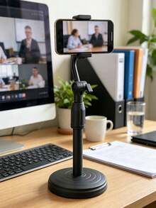 1/3 Adjustable Rotating Phone Stand, Waterproof ABS Material Desktop Tripod, Suitable For Phone, Video/Live Streaming, Easy Installation, Phone Holder (Installation Steps See Page Video), Gift, Great Gift, Fixed Stand (Includes Replacement Parts, Installation Steps See Detail Images) - Multicolor - View 2