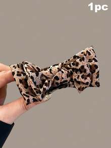 2/1pc Vintage Leopard Print Bow Hair Clip, Ponytail Hair Clip, Fashion, Perfect For Securing High Ponytail. Women's Daily Wear Hair Accessory - Multicolor - View 10