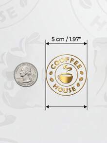 Custom Coffee Crystal Decals (1/10/20/40 Pieces), Custom Text, Coffee Shop And Home Kitchen Decorative Decals, Crystal Vinyl Decals For Mugs And Bottles. - Multicolor - View 5