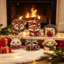 6/3/1pc Christmas Tree Pearl & Diamond Art Hanging Ornament Set, Musical Instruments - A - View 10