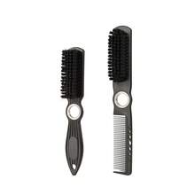 CKZXS 2 Pieces Hair Styling Brush & Comb Set, Double-Sided Edge Brush And Fine-Tooth Comb For Smoothing, Detangling, Parting And Everyday Hair Styling Tools - Multicolor - View 11