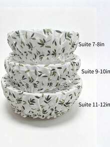 3pcs Set Exquisite Bowl Covers, Different Sizes, Suitable For Halloween/Christmas Bread Fermentation | Fabric Bowl Covers, Multiple Sizes, Fit 7-13 Inch Bowls, Ideal Sourdough Bread Baking Accessories (Random Floral Pattern) - Multicolor - View 8