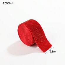 1pc New Christmas Ribbon With White Edging, Handmade Bow Gift Wrapping Tape, Decorative Atmosphere Supplies - Multicolor - View 21