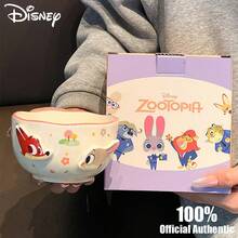 Disney Official Authentic Zootopia Co Branded Couple Ceramic Rice Bowl Home Utensils Soup Bowl Noodles Bowl Cute Relief Bowl - Multicolor - View 9