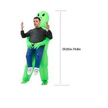 1pc (Blower Not Included) Green Alien Hugging Cosplay Costume, Halloween Performance Alien Hugging Inflatable Dress, Festival Gift - Multicolor - View 5