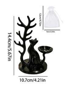 Cat And Tree Jewelry Organizer Stand, Living Room Desktop Organizer And Home Decor, Small Item Storage And Organization Accessory, Multi-Purpose Desktop Decoration, Suitable For Jewelry, Keys,Storage, Suitable For Placing Small Things, Home Decor - Multicolor - View 11
