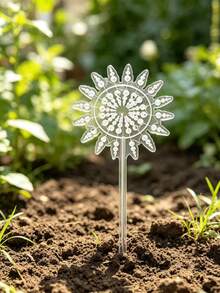 Multi-Color Acrylic Outdoor Decorative 2D Windmill Garden Stake, Creative Yard Decor, Non-Electric, Housewarming Gift - A - View 9