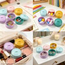2pcs Macaron Round Box Shaped Storage Box, Desktop Stress-Relief Decorative Ornament, Suitable For Teens And Adults - Multicolor - View 11
