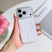 Luxury High Transparency PC Magnetic Phone Case Compatible With IPhone 18Pro Max 17Pro Max 17 16 15 14 Pro Max, Supports Wireless Charging Shockproof Protective Shell - White - View 2