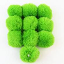 10pcs 5-6cm Faux Rex Rabbit Fur Pom Poms, Artificial Fluffy Soft Christmas Pom Poms, DIY Pom Poms, Handmade Keychain Pendant, Clothing Hat Gloves Sewing Craft Materials - Multicolor - View 36