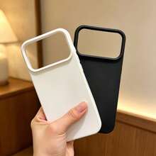 2pcs Solid Black & White Large Hole Matte Anti-Drop 2-Piece Phone Case Set, Personalized Protective Shell For IPhone 16 Pro Max/17/16/15/14/13/12/11/Air - Multicolor - View 38