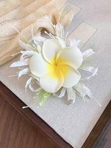1件優雅雛菊花朵髮夾－女性鄉村風美學花卉抓夾，適合夏季海灘度假與日常時尚穿搭 - 黃色 - 查看 5