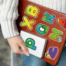 50Pcs Dinosaur Alphabet Stickers Stationery Graffiti Stickers, Decals For Party, Water Bottle, Scrapbook, Laptop, Skateboard, Computer, Gift Bags, Envelope Seals, Office Supplies, For Teens Fans - Dinosaur Alphabet Stickers - View 7