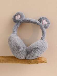 Heart-Shaped Ear Muffs - Super Soft Plush, Foldable, Warm, Comfortable, Cold-Proof, Unisex For Kids, Suitable For Winter Outdoor Activities, Plush Texture Ear Muffs - Multicolor - View 5