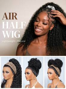ARABELLA Water Wave Ponytail 100% Human Hair Drawstring Ponytail Extension Clip In Hair Curly Glueless Natural Black Onytails For Women Clip In On Ponytail Hair Extensions Beginner Friendly - SNatural - View 4