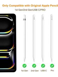 Compatible With Apple Pencil, Metal Tip Modification, Ultra-Fine Needle Point, Wear-Resistant, Smooth Touch, Compatible With IPad Handwriting And Drawing, Replacement Tips With Shock Absorption And Anti-Slip Features, Compatible With First Generation And Second Generation Pro Models. - Multicolor - View 4