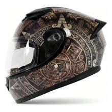 Casco para Moto Certificado con Doble Visor, para Hombre y Mujer - B - Ver 1