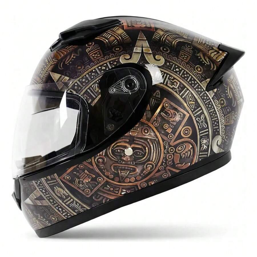 Casco para Moto Certificado con Doble Visor, para Hombre y Mujer - B - Ver 1