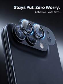 1-Pack [2026 Baru] Pelindung Lensa Kamera Ganda Kaca Tempered 9H+ Kompatibel dengan iPhone Duo, Perlindungan Jatuh 12 kaki, Jernih HD, Anti-Gores, Anti-Sidik Jari, Cakupan Penuh, Tahan Pecah, Bebas Gelembung, Mudah Dipasang, Ramah Casing, Biru Tua - Navy Blue - View 5