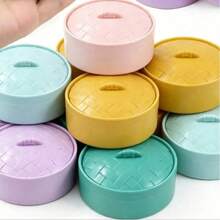 2pcs Macaron Round Box Shaped Storage Box, Desktop Stress-Relief Decorative Ornament, Suitable For Teens And Adults - Multicolor - View 4