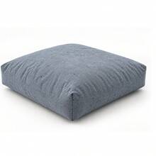 70x70 Cm Tufted Floor Cushion, Made In Turkey, Square Seating Pillow For Indoor & Outdoor Use - Grey - View 7