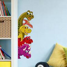 1pc Cartoon Dinosaur Pattern Wall Sticker, Modern PVC Wall Decal For Home,Stickers,Wall Decal, Vinyl Decal For Home Decorations,Spring Decoration Items Refresh Your Home,Rama Decoration Stickers Gifts Birthday Graduation - 1PC - View 3