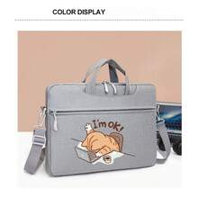 Cute Cat Print Laptop Bag With OK Lettering, Fashionable Laptop Bag With Shoulder And Hand Carry Dual Use, Multiple Colors Available, Suitable For Campus, Office, Commuting, Unisex, All Season, Can Be Carried By Hand Or On Shoulder - Laptop Bag - View 1