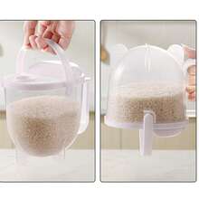 1pc Manual Rice Washer Bowl, 400ml, No Hand Washing Required, Transparent Rice Washing Bowl With Lid, Quick Cooking, Multi-Functional Rice Washing Tool, Kitchen Supplies, Convenient Goods, Home, Household, Other Kitchen Gadgets - Multicolor - View 4