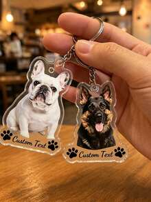 1/2pcs Customizable Photo Acrylic Keychain, Multi-Size Custom Photo, Suitable For Car Hanging Ornament, Sports Backpack, Souvenir, Gift Box Decoration, Suitable For Pet Lovers, Family, Friends, Classmates, Suitable For Christmas, Wedding, Birthday, Anniversary - Multicolor - View 7