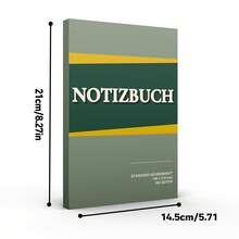German Notizbuch Writing Notebook, 260 Pages, 145 X 210 Mm A5-Style Minimalist Color Block Journal For Note Taking, Study, Class Notes, Meetings, Office, School, Daily Writing, College, Work, Back To School Stationery, Student & Office Supplies - 260 Pages – German Notizbuch - View 2