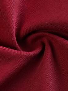 Aflion Women's Burgundy Halter V-Neck Mini Dress, Button Front Pleated A-Line Skirt, Suitable For Halloween, Music Festival, Party, Outing - Burgundy - View 5
